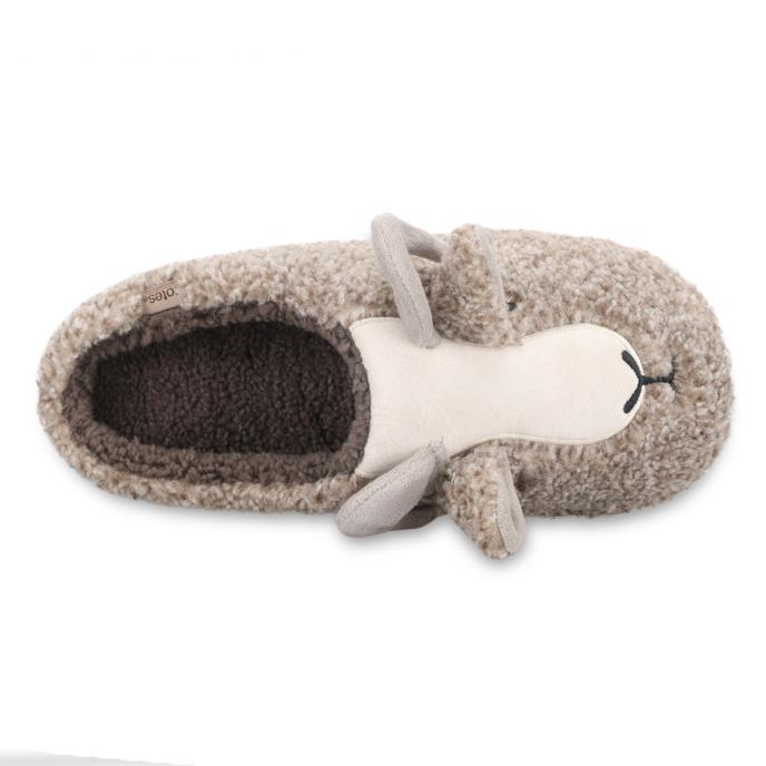 totes toasties® Mens Goat Novelty Mule Slipper Grey Extra Image 5